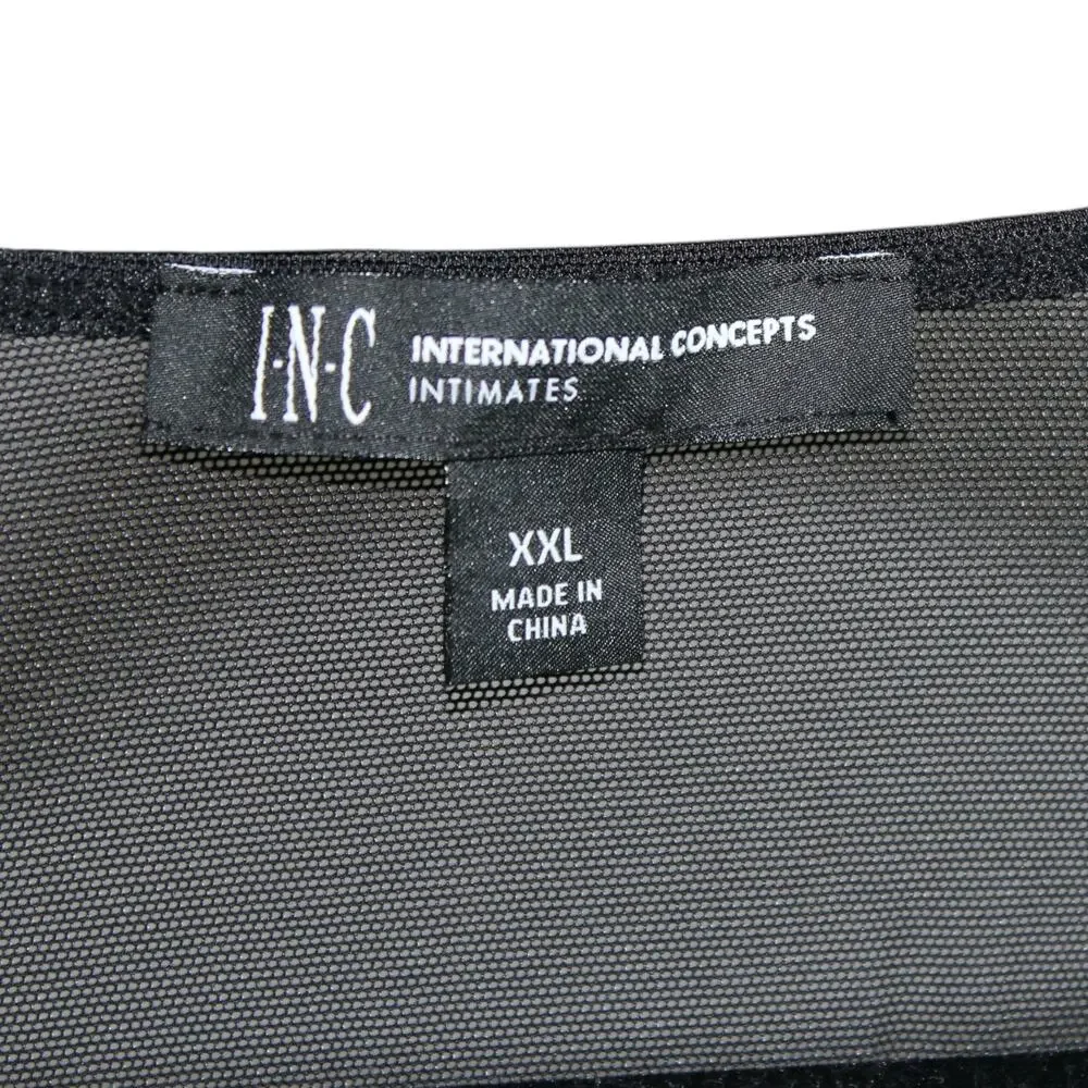 INC International Concepts Black Lace Bodysuit XXL NWT